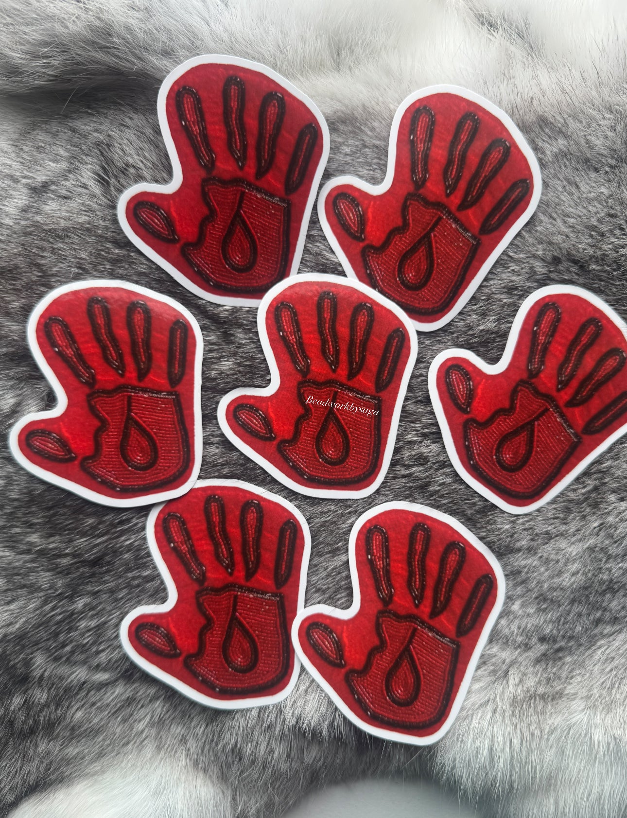 Red Hand Sticker