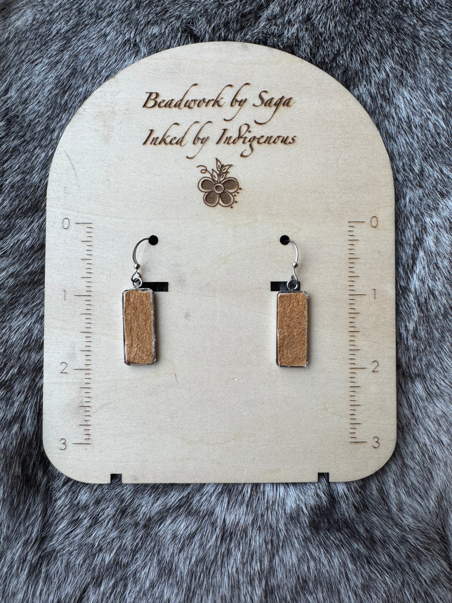 Smoked Moose Hide Earrings