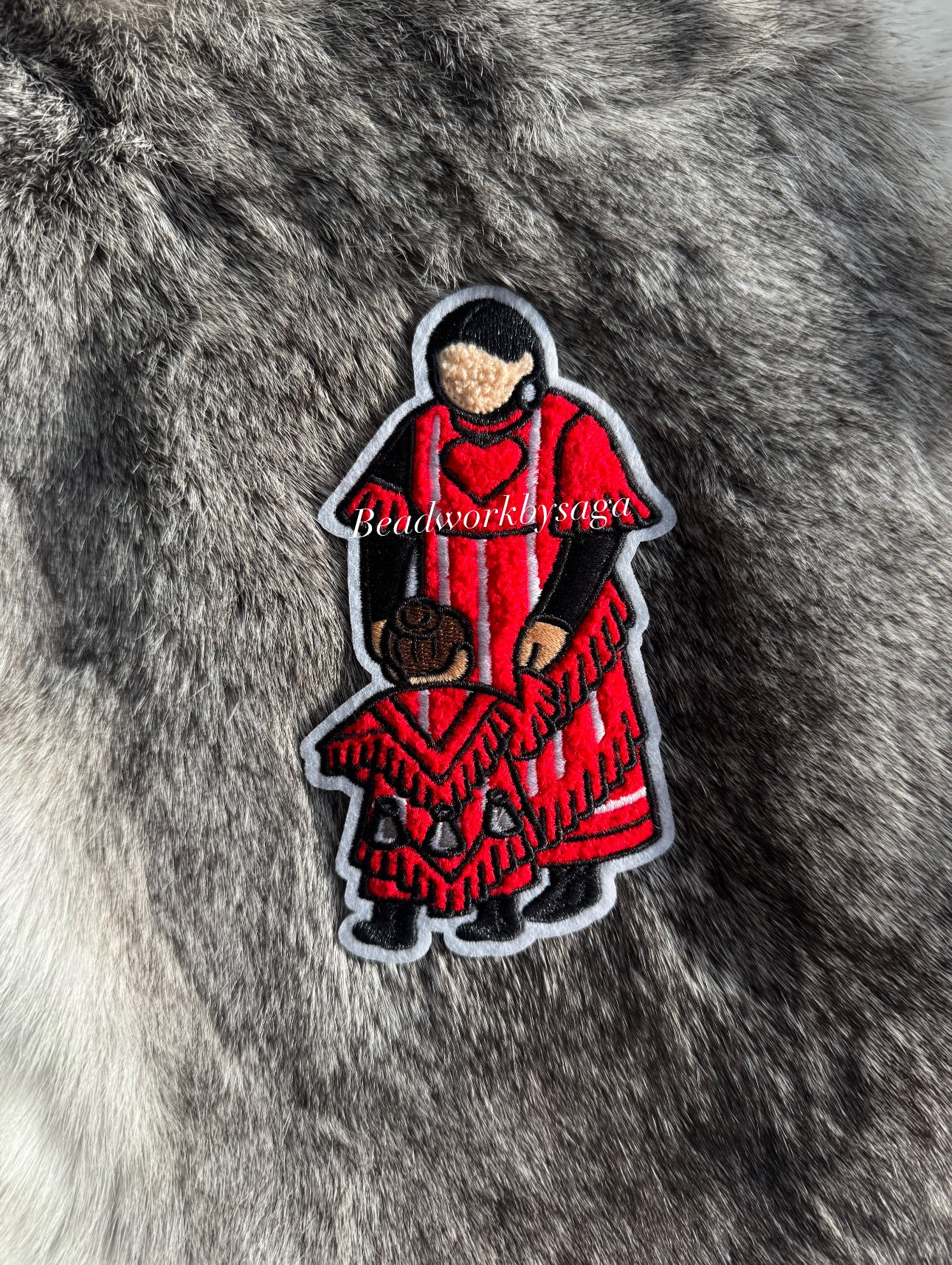 Chenille Mommy & Me Jingle Dress Iron On Patch