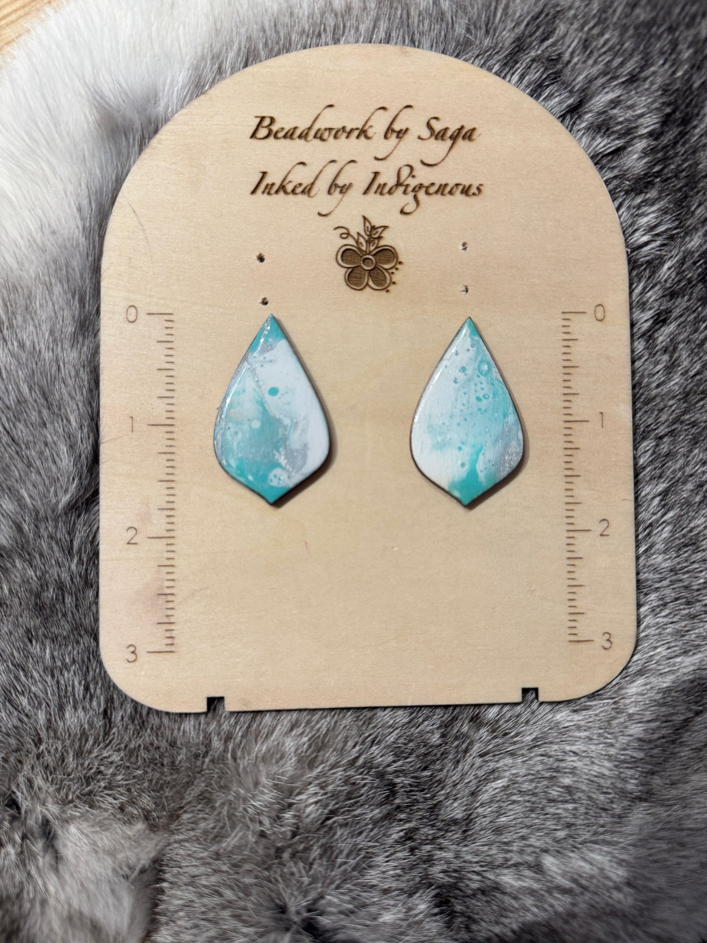 Tear drop cabochon pair - large