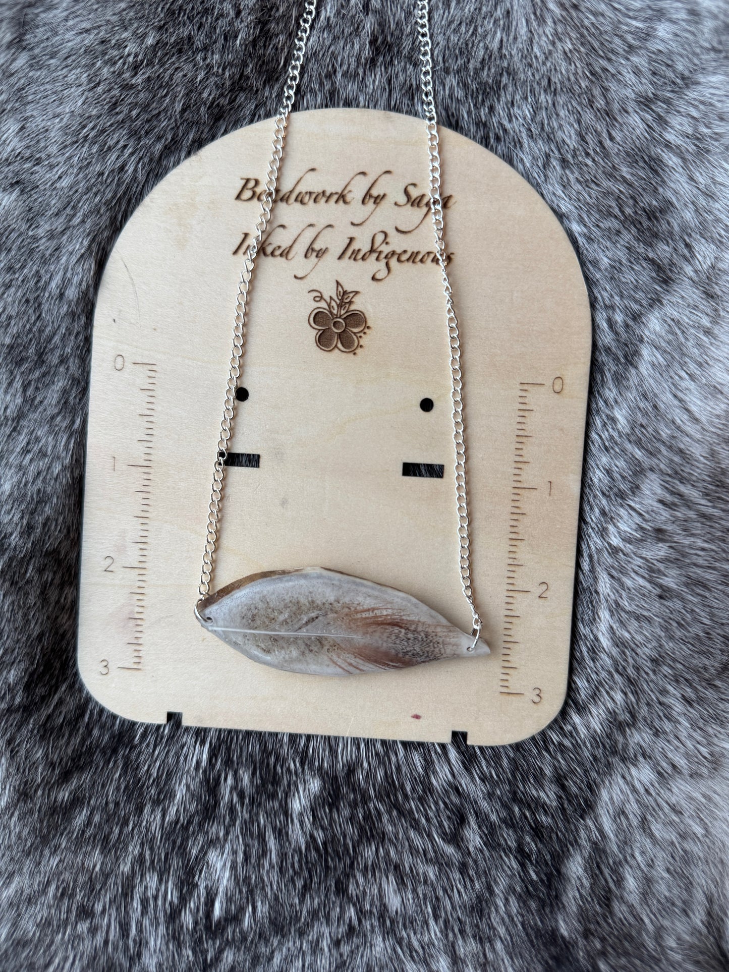 Caribou antler necklace