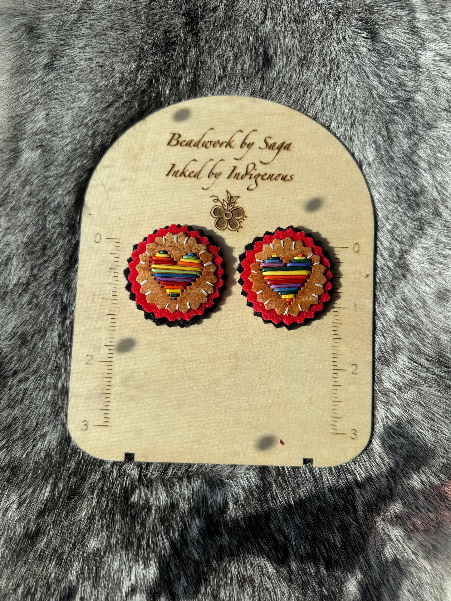 Quilled Studs - Rainbow