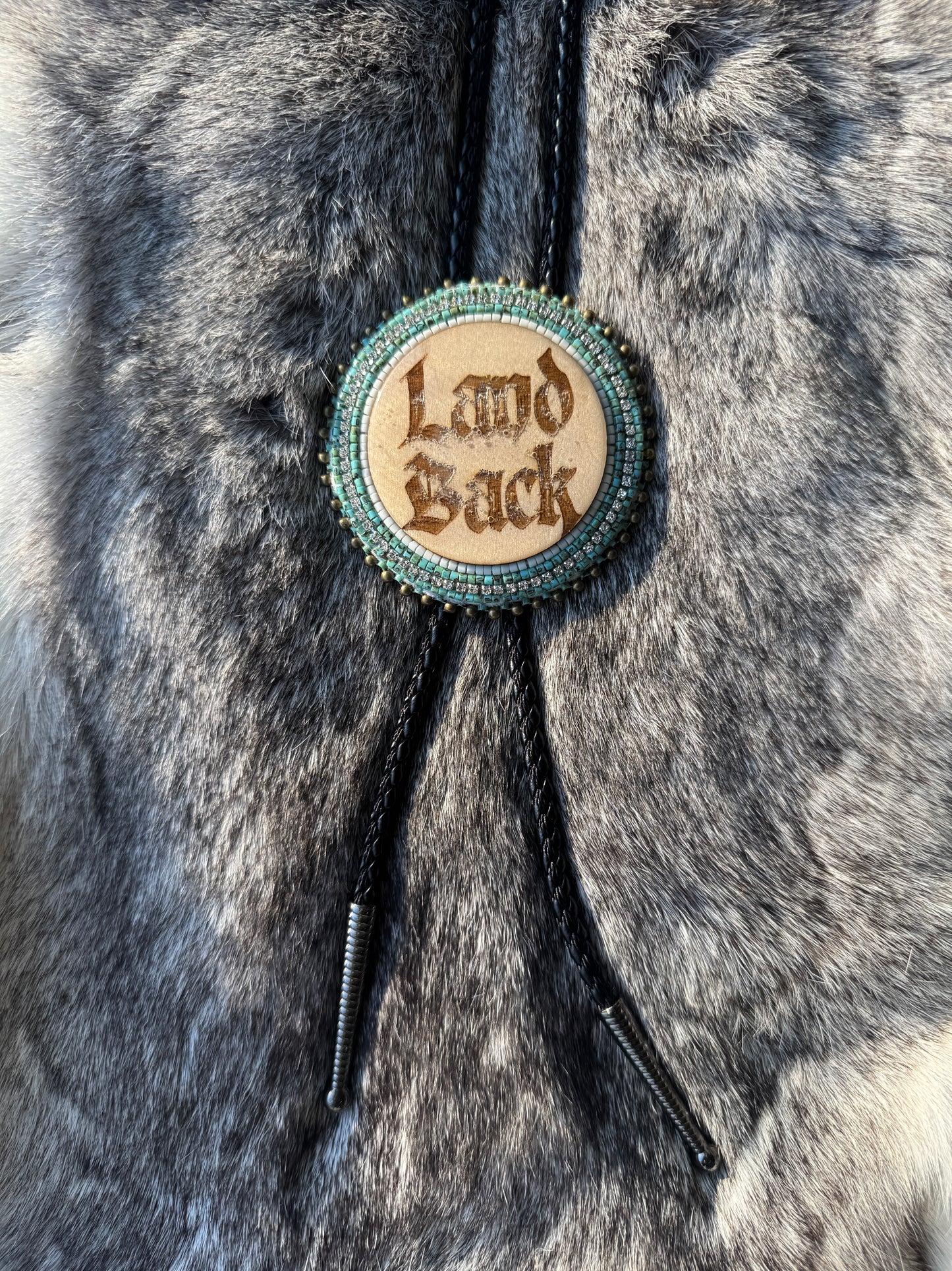 Landback turq Picasso bolo tie