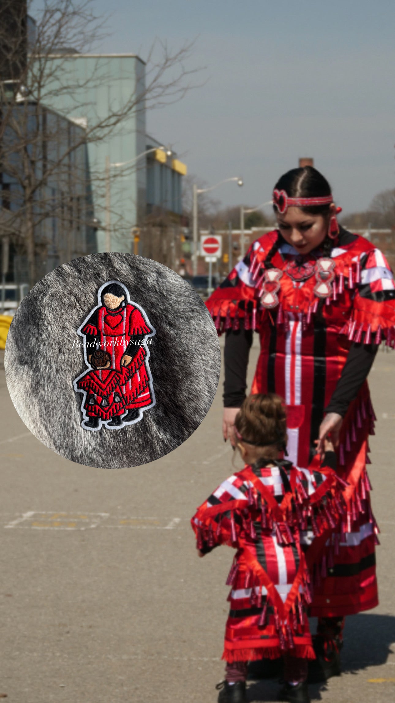 Chenille Mommy & Me Jingle Dress Iron On Patch