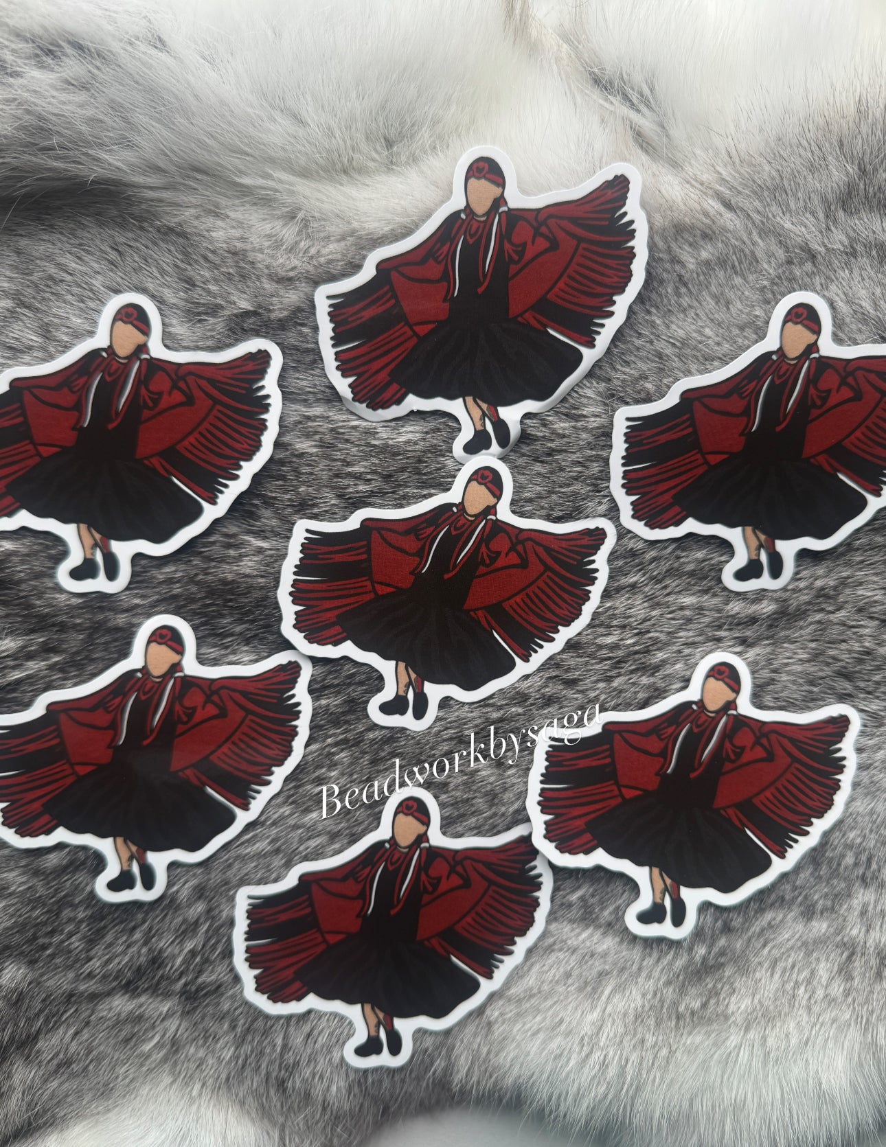 Fancy Shawl Sticker - Saga