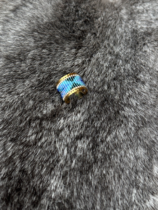 Beaded ring - Blues
