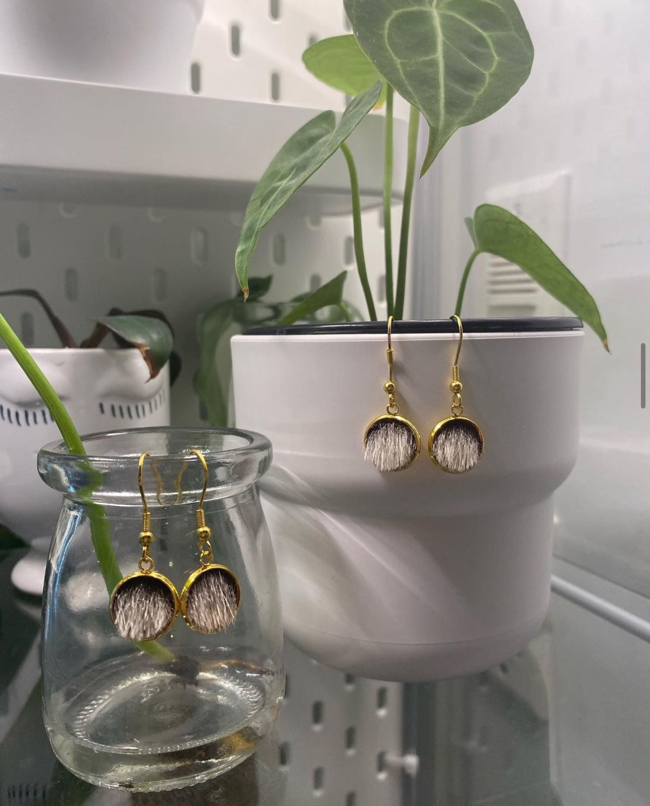 Seal Skin Mini Drop Earrings