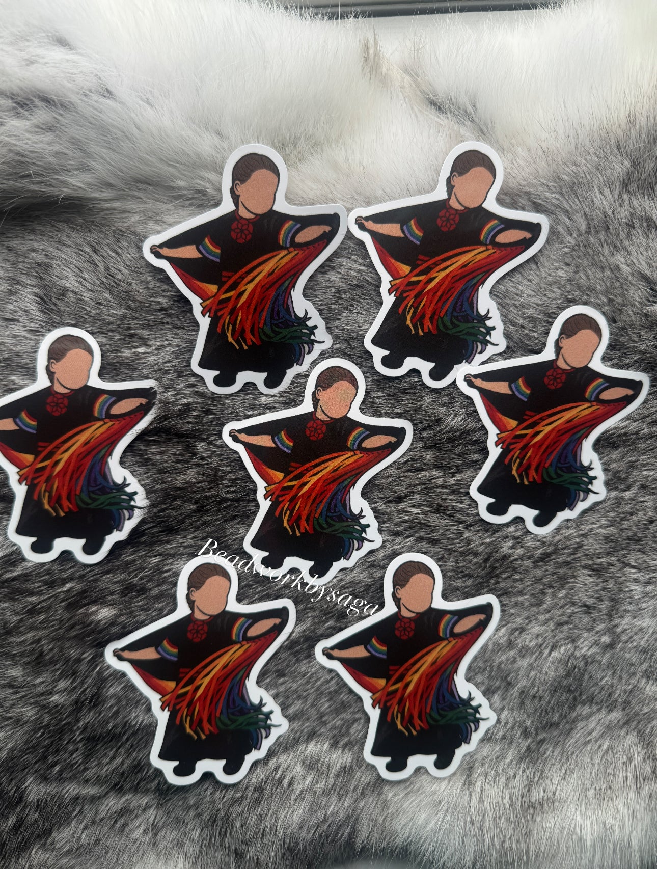 Fancy Shawl Sticker - Layla