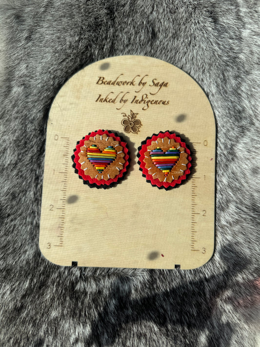 Quilled Studs - Rainbow